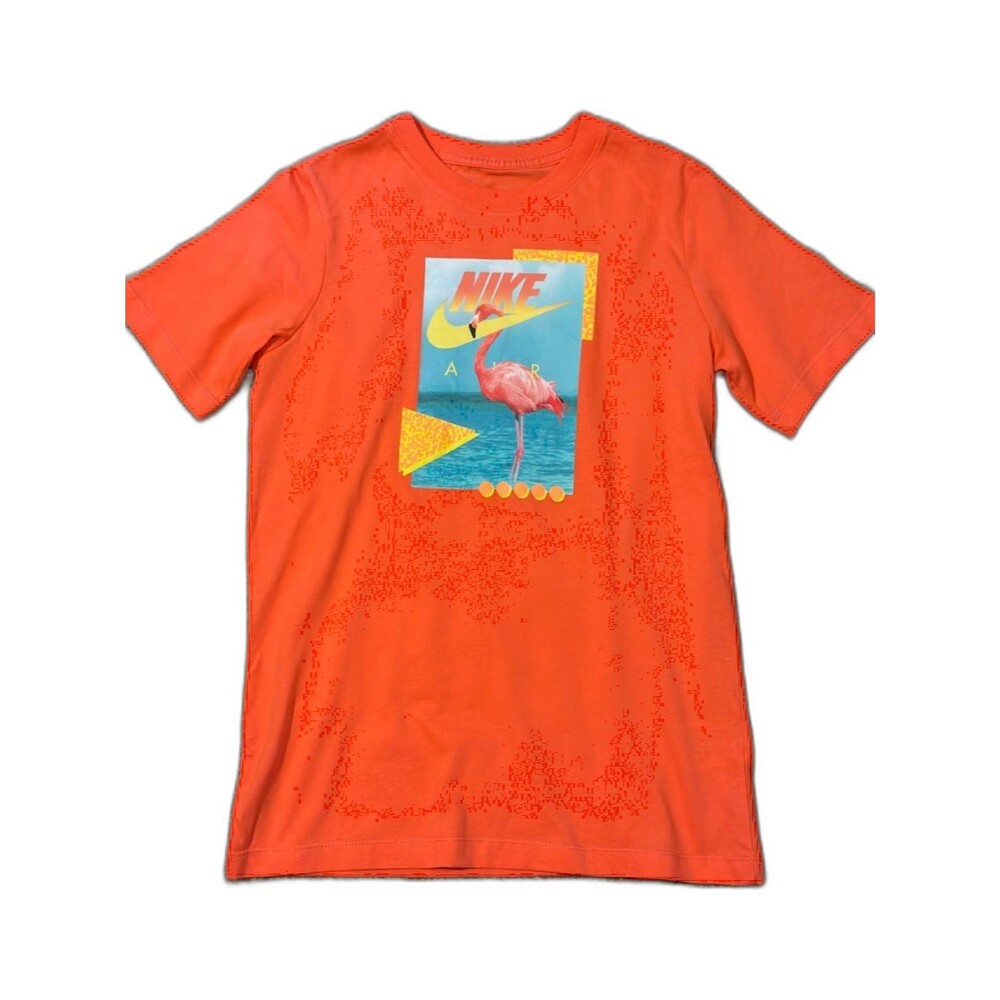 Nike Air Flamingo Graphic Orange T-Shirt Boys XL Kids Streetwear Summer NWOT
